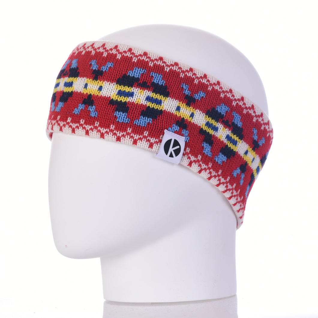 Burster Merino Wool Headband - Red
